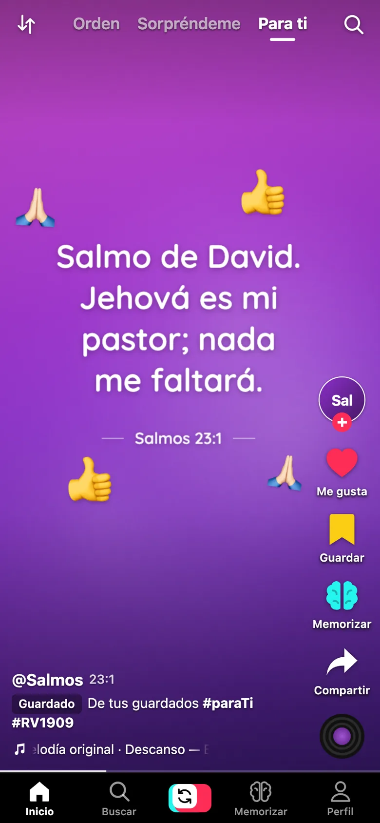 Salmo 23:1 en Biblia Flow